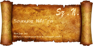 Szunyog Nóra névjegykártya